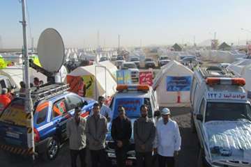 حضور اداره كل دامپزشكي اصفهان درمانور استاني اسكان اضطراري در شهرستان اردستان 