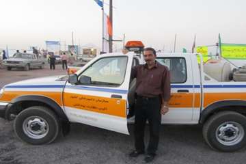 حضور اداره كل دامپزشكي اصفهان درمانور استاني اسكان اضطراري در شهرستان اردستان 