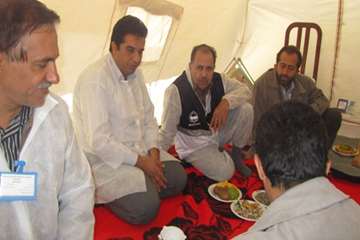 حضور اداره كل دامپزشكي اصفهان درمانور استاني اسكان اضطراري در شهرستان اردستان 