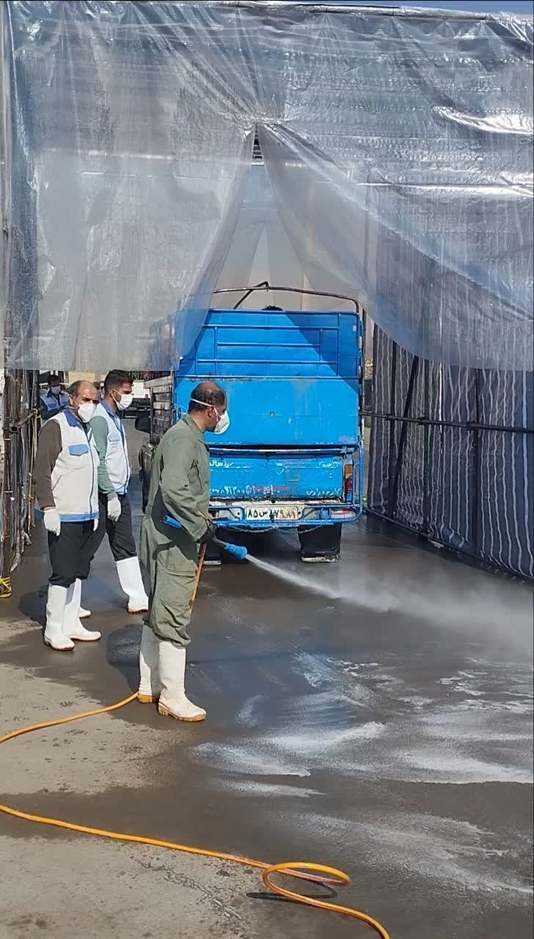 ضدعفونی بیش از 13 هزار خودرو و 250  هزار متر مربع اماکن دامی در شهرستان خمینی‌شهر